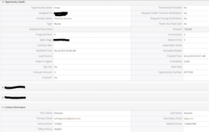 Contact Information - Opportunity vTiger - Target Integration