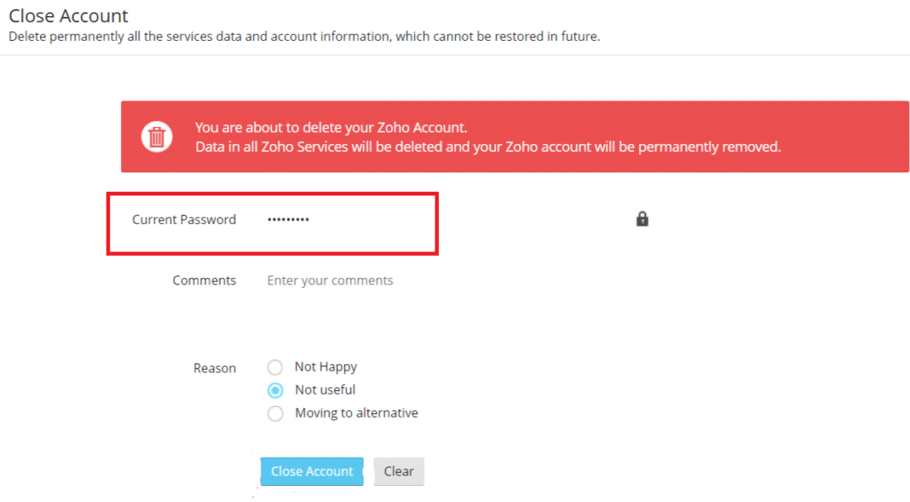 Zoho Email Access