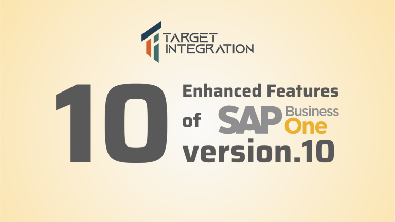 SAP Businesses One version 10 Features