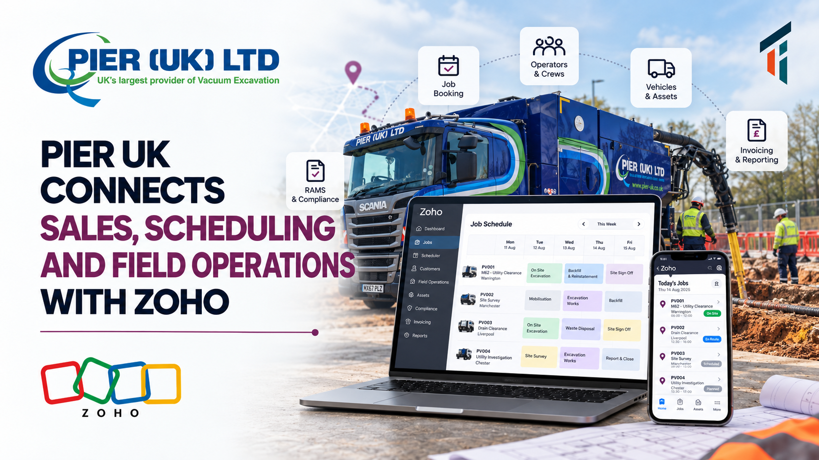 Connected job management and field operations for Pier UK